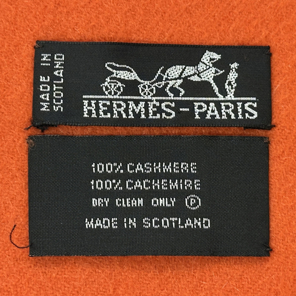 HERMES Orange Scarf - Picture 6 of 9